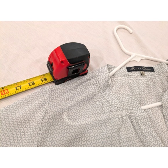 2 Pc Rose & Olive 1/4 Button Popover Top/Tank 2X Fabric Button V Neck 3/4 Sleeve - Picture 16 of 16